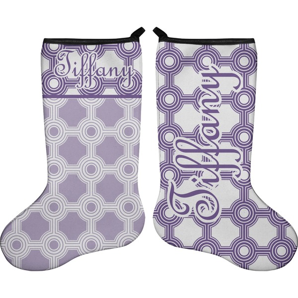 Custom Connected Circles Holiday Stocking - Double-Sided - Neoprene (Personalized)