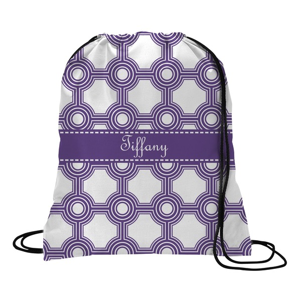 Custom Connected Circles Drawstring Backpack - Large (Personalized)