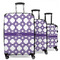 Connected Circles 3 Piece Luggage Set - 20" Carry On, 24" Medium Checked, 28" Large Checked (Personalized)