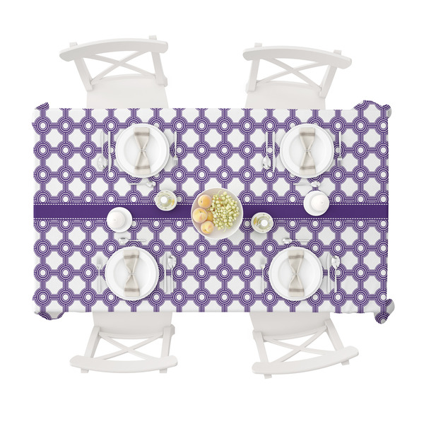 Connected Circles Tablecloths (58"x102") - TOP VIEW