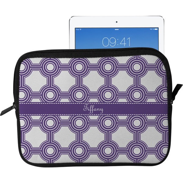 Custom Connected Circles Tablet Case / Sleeve - Large (Personalized)