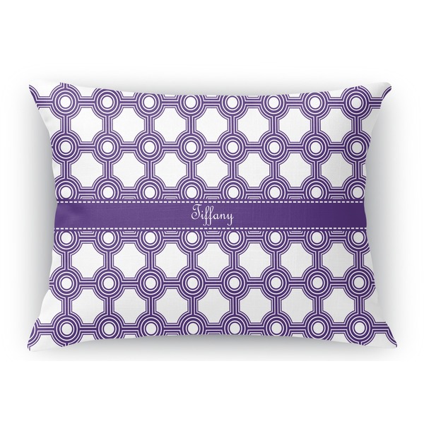 Custom Connected Circles Rectangular Throw Pillow Case - 12"x18" (Personalized)