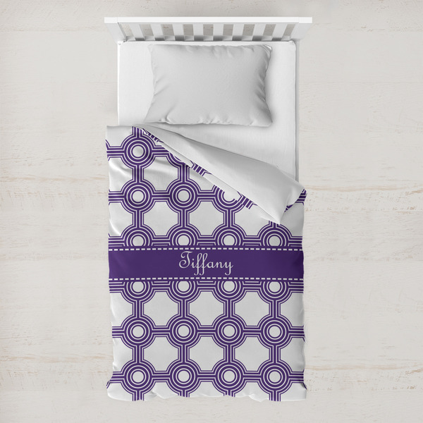 Custom Connected Circles Toddler Duvet Cover w/ Name or Text