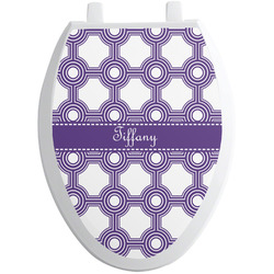 Connected Circles Toilet Seat Decal - Elongated (Personalized)