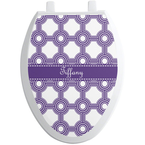 Connected Circles Toilet Seat Decal (Personalized)