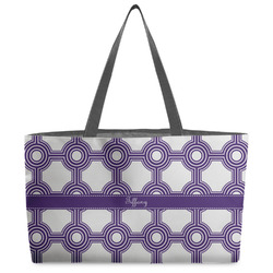 Connected Circles Beach Totes Bag - w/ Black Handles (Personalized)