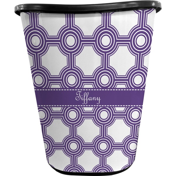 Connected Circles Trash Can Black