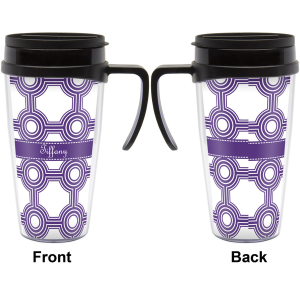 Connected Circles Travel Mug with Black Handle - Approval