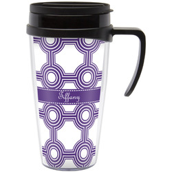 Connected Circles Acrylic Travel Mug with Handle (Personalized)