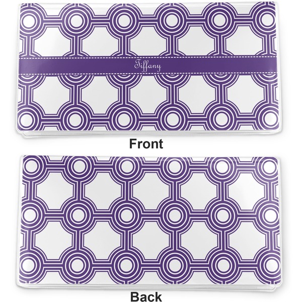 Connected Circles Vinyl Check Book Cover - Front and Back