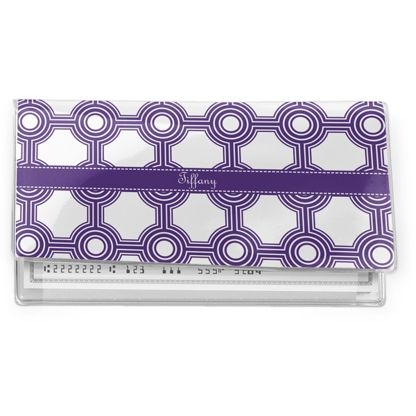 Custom Connected Circles Vinyl Checkbook Cover (Personalized)