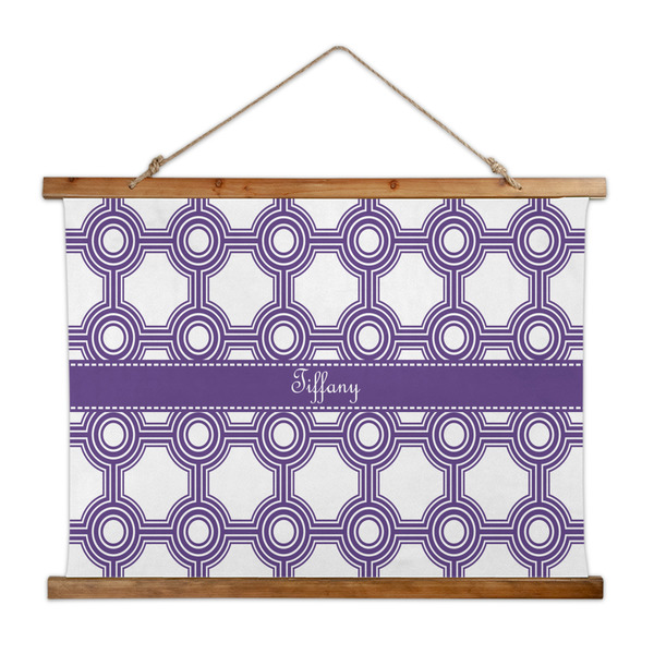 Custom Connected Circles Wall Hanging Tapestry - Wide (Personalized)