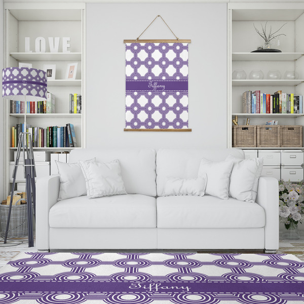 Connected Circles Wall Hanging Tapestry - Portrait - IN CONTEXT