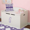 Connected Circles Wall Monogram on Toy Chest