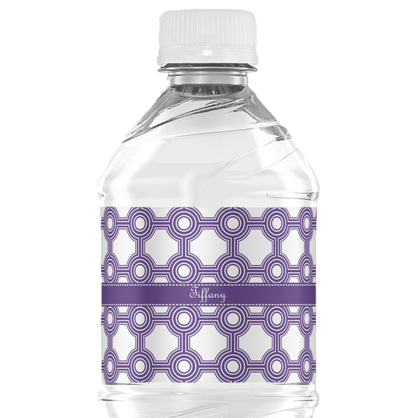 Custom Connected Circles Water Bottle Labels - Custom Sized (Personalized)