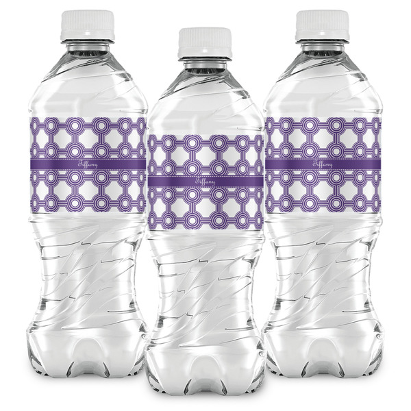 Connected Circles Water Bottle Labels - Front View
