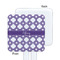 Connected Circles White Plastic Stir Stick - Single Sided - Square - Approval