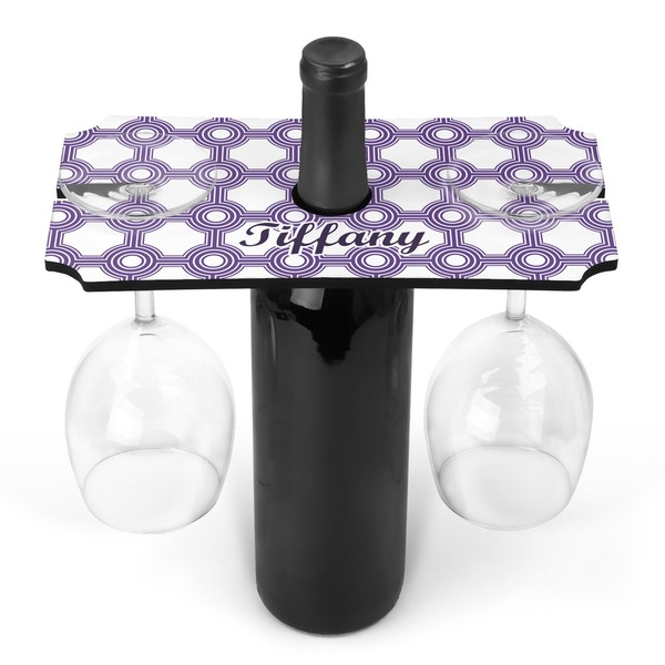 Custom Connected Circles Wine Bottle & Glass Holder (Personalized)