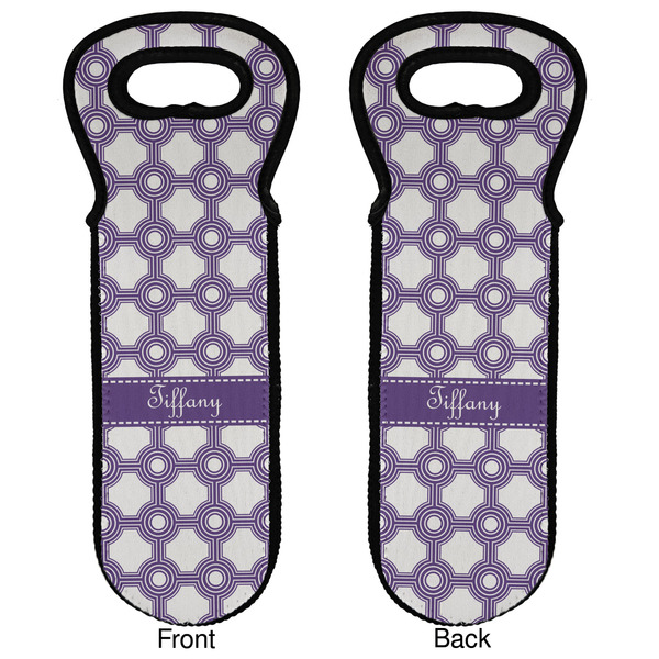 Connected Circles Wine Tote Front & Back