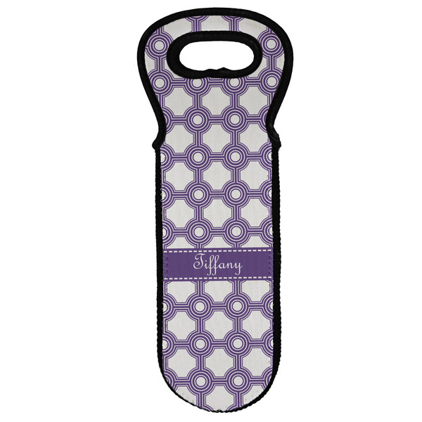 Custom Connected Circles Wine Tote Bag (Personalized)