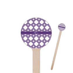 Connected Circles 6" Round Wooden Stir Sticks - Double Sided (Personalized)