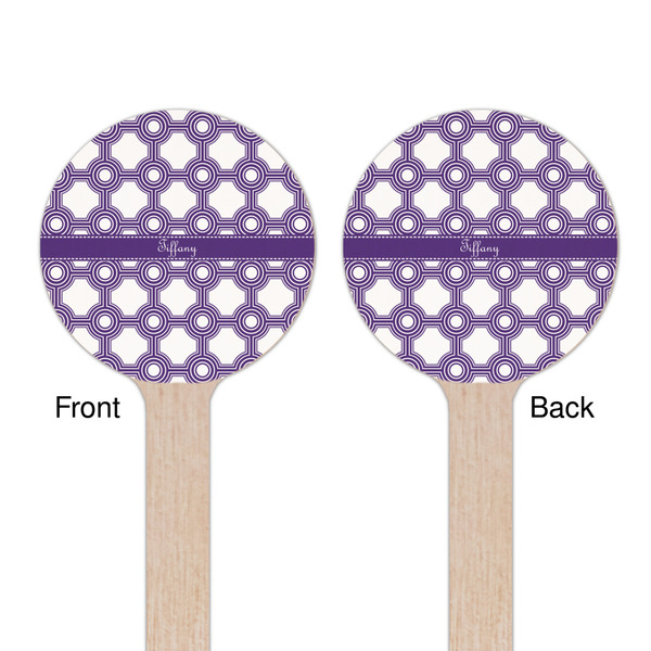 Connected Circles Wooden 7.5" Stir Stick - Round - Double Sided - Front & Back