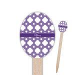 Connected Circles Oval Wooden Food Picks (Personalized)