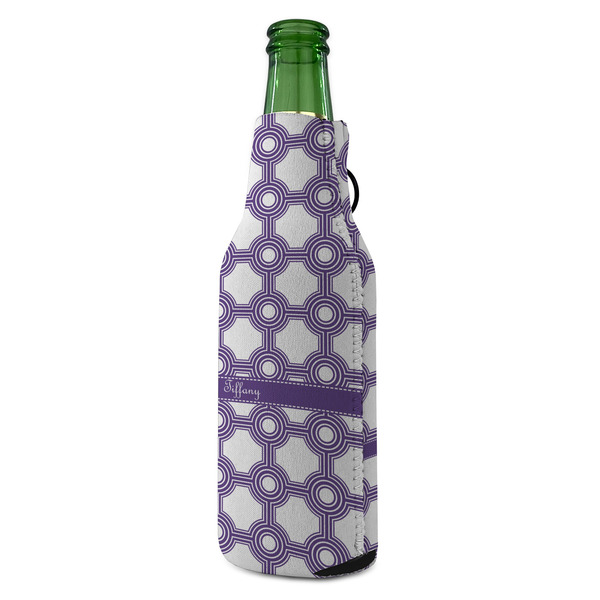 Connected Circles Zipper Bottle Cooler - ANGLE (bottle)