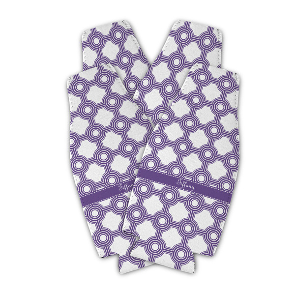 Connected Circles Zipper Bottle Cooler - Set of 4 - PARENT MAIN (flat)