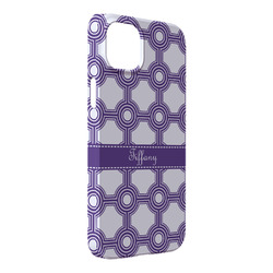 Connected Circles iPhone Case - Plastic - iPhone 14 Plus (Personalized)