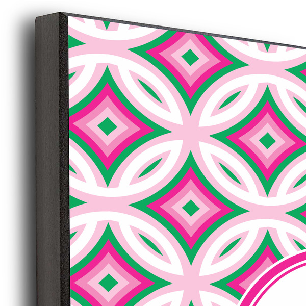 Linked Circles & Diamonds 11x14 Wood Print - Closeup