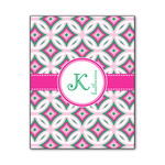 Linked Circles & Diamonds Wood Print - 11x14 (Personalized)