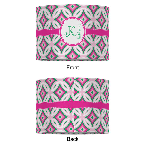 Linked Circles & Diamonds 12" Drum Lampshade - APPROVAL (Fabric)