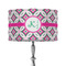 Linked Circles & Diamonds 12" Drum Lamp Shade - Fabric (Personalized)