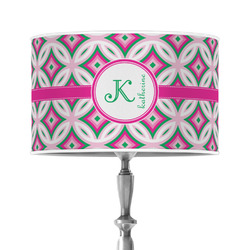 Linked Circles & Diamonds 12" Drum Lamp Shade - Poly-film (Personalized)