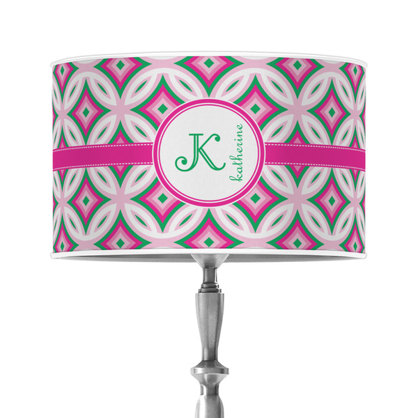 Custom Linked Circles & Diamonds 12" Drum Lamp Shade - Poly-film (Personalized)