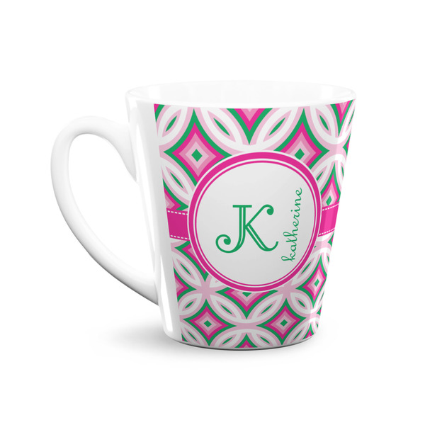 Linked Circles & Diamonds 12 Oz Latte Mug - Front