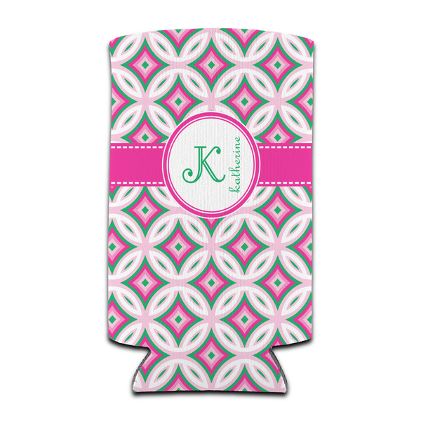 Custom Linked Circles & Diamonds Can Cooler (tall 12 oz) (Personalized)