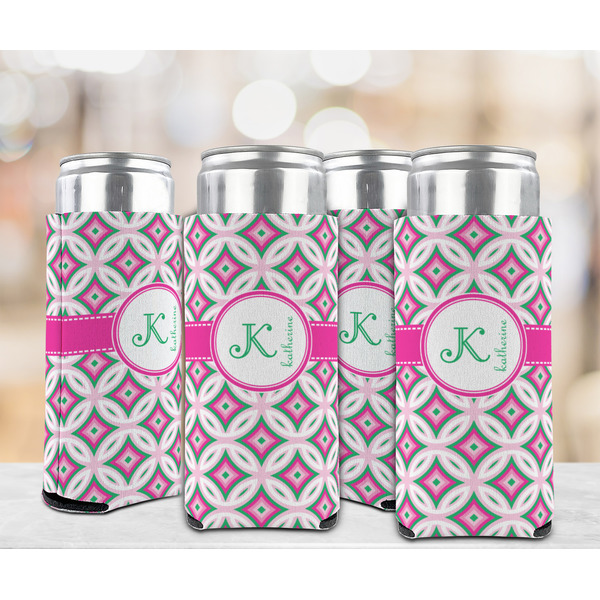 Linked Circles & Diamonds 12oz Tall Can Sleeve - Set of 4 - LIFESTYLE