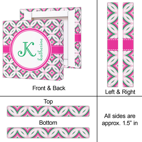 Linked Circles & Diamonds 12x12 - Canvas Print - Approval