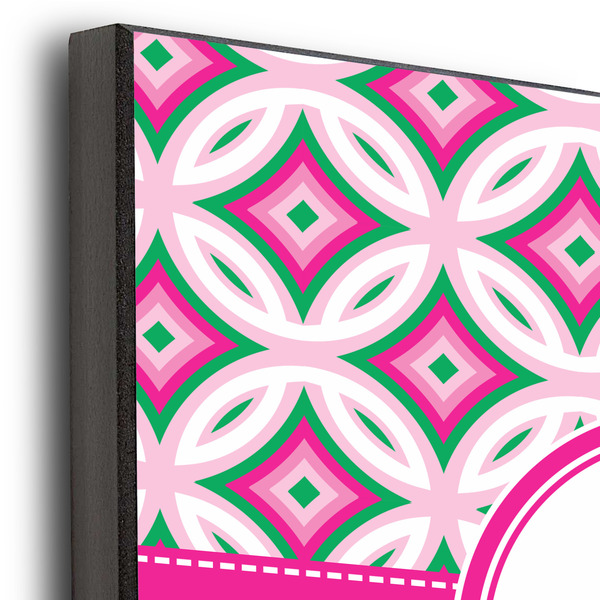 Linked Circles & Diamonds 12x12 Wood Print - Closeup