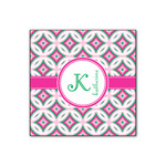 Linked Circles & Diamonds Wood Print - 12x12 (Personalized)