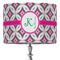 Linked Circles & Diamonds 16" Drum Lampshade - ON STAND (Fabric)