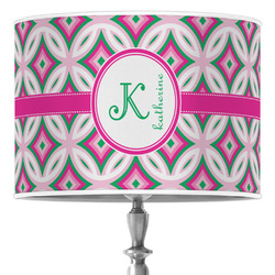 Linked Circles & Diamonds 16" Drum Lamp Shade - Poly-film (Personalized)