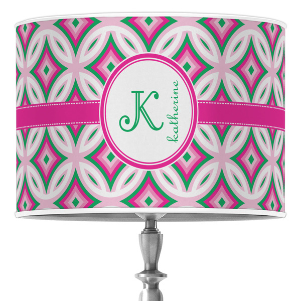 Custom Linked Circles & Diamonds Drum Lamp Shade (Personalized)