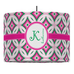 Linked Circles & Diamonds Drum Pendant Lamp (Personalized)