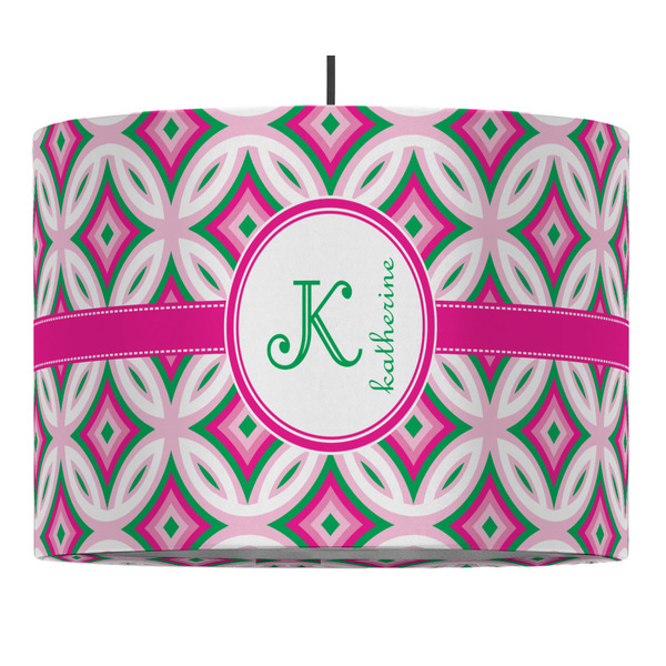 Custom Linked Circles & Diamonds Drum Pendant Lamp (Personalized)