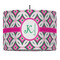 Linked Circles & Diamonds Drum Pendant Lamp (Personalized)