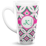 Linked Circles & Diamonds Latte Mug (Personalized)