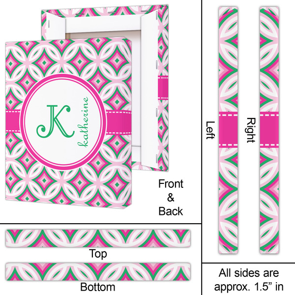 Linked Circles & Diamonds 16x20 - Canvas Print - Approval